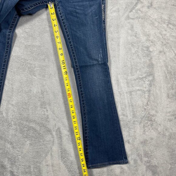 Rock Revival Celine Boot Cut Jeans Womens Size 26 Dark Wash Denim Flap Pocket - Picture 6 of 13
